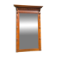 Antique large trumeau mirror in solid wood and bevelled glass.