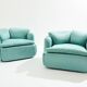 Pair of Confidential armchairs by Alberto Rosselli for Saporiti 1970