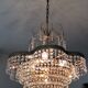 Crystal grapevine waterfall chandelier 60s-70s