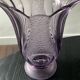 Art Deco vase Brockwitz-Germany in violet glass, signed.