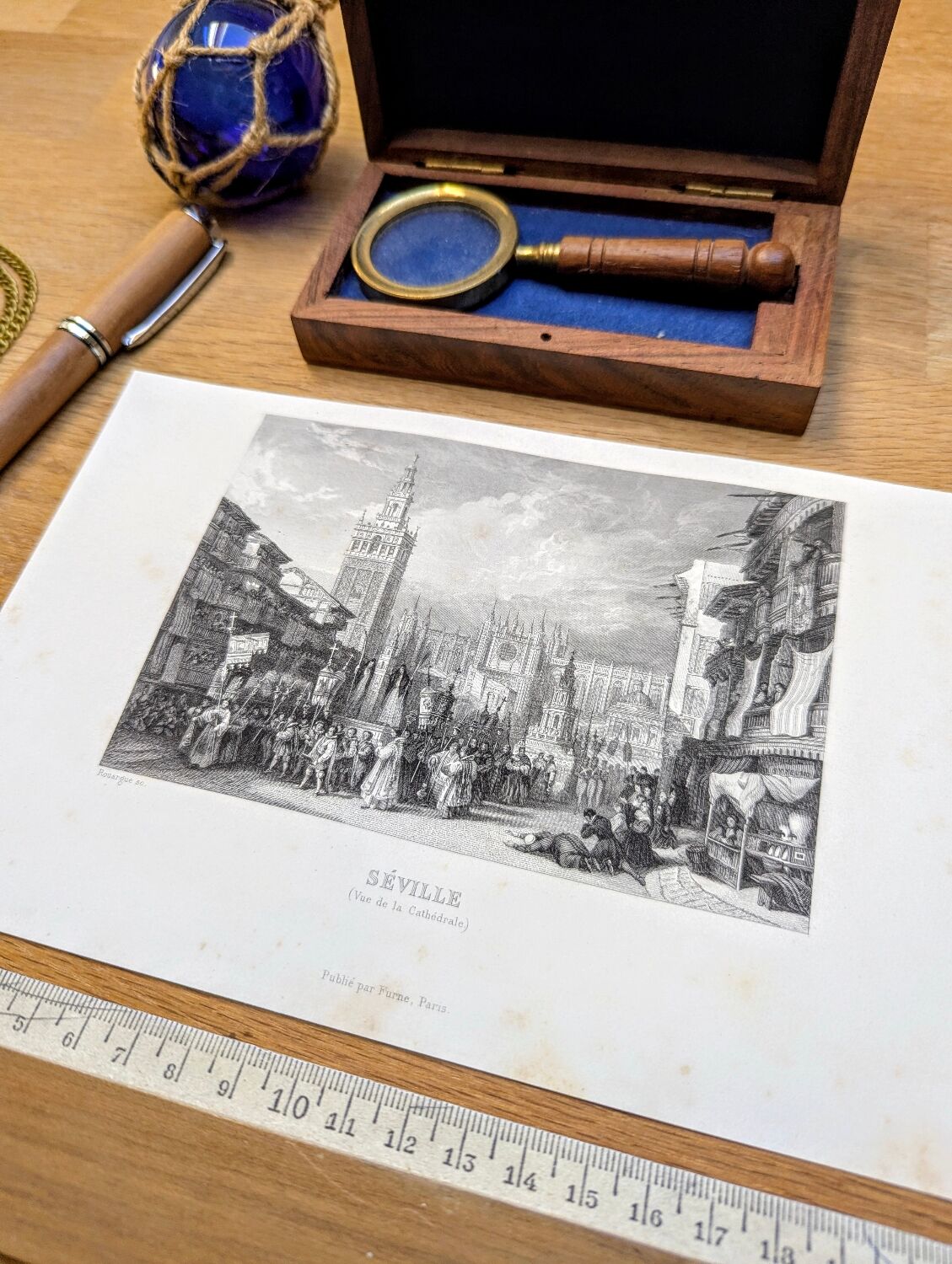 Seville, Spain, printed illustration from 1841.