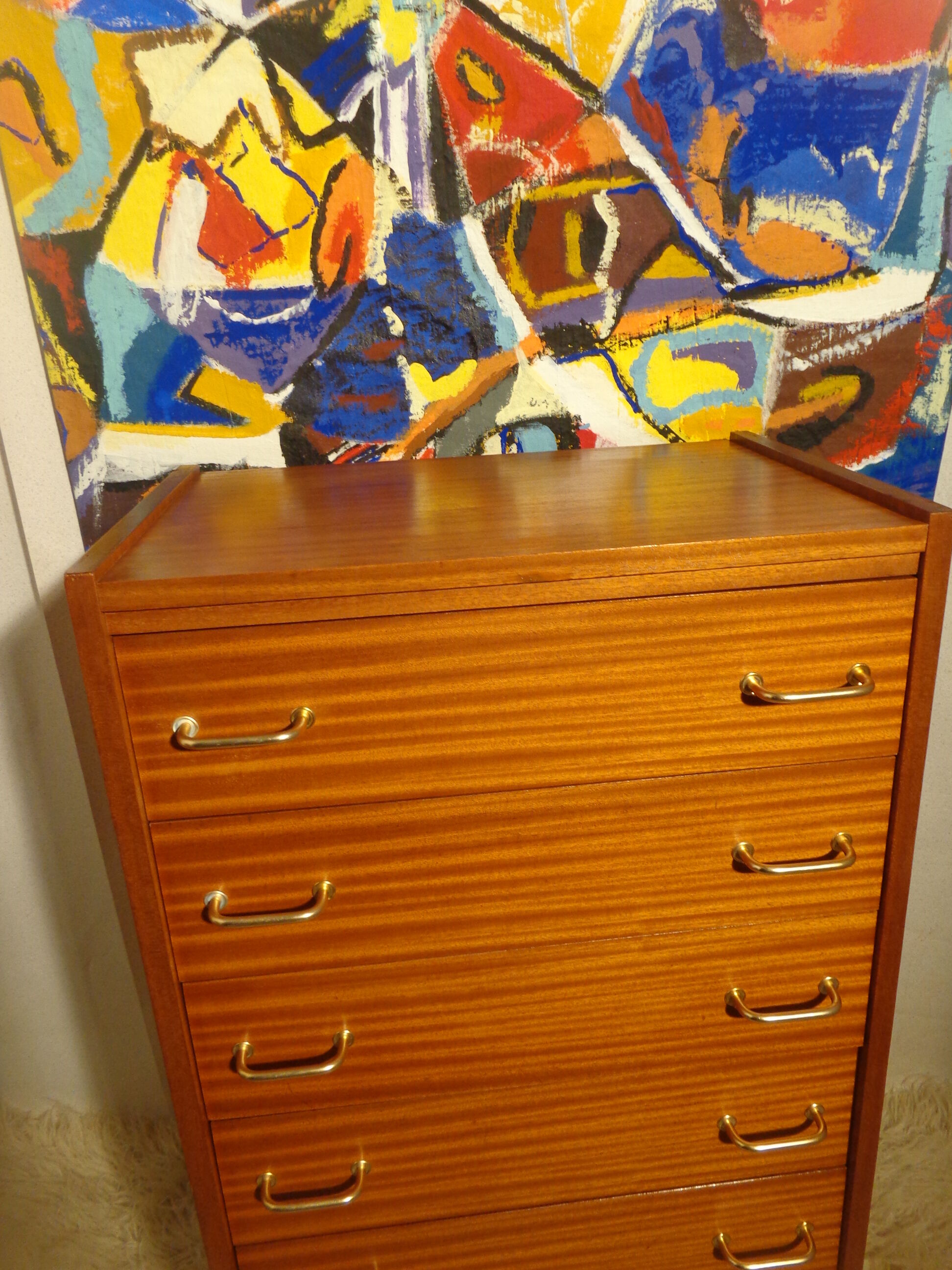 Vintage rag chest of drawers from the 60s