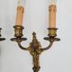 Antique Louis XVI style bronze wall lights