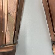 set of 2 copper 25cm Gio Ponti Style Theatre Wall Light Sconces, Italy 1950