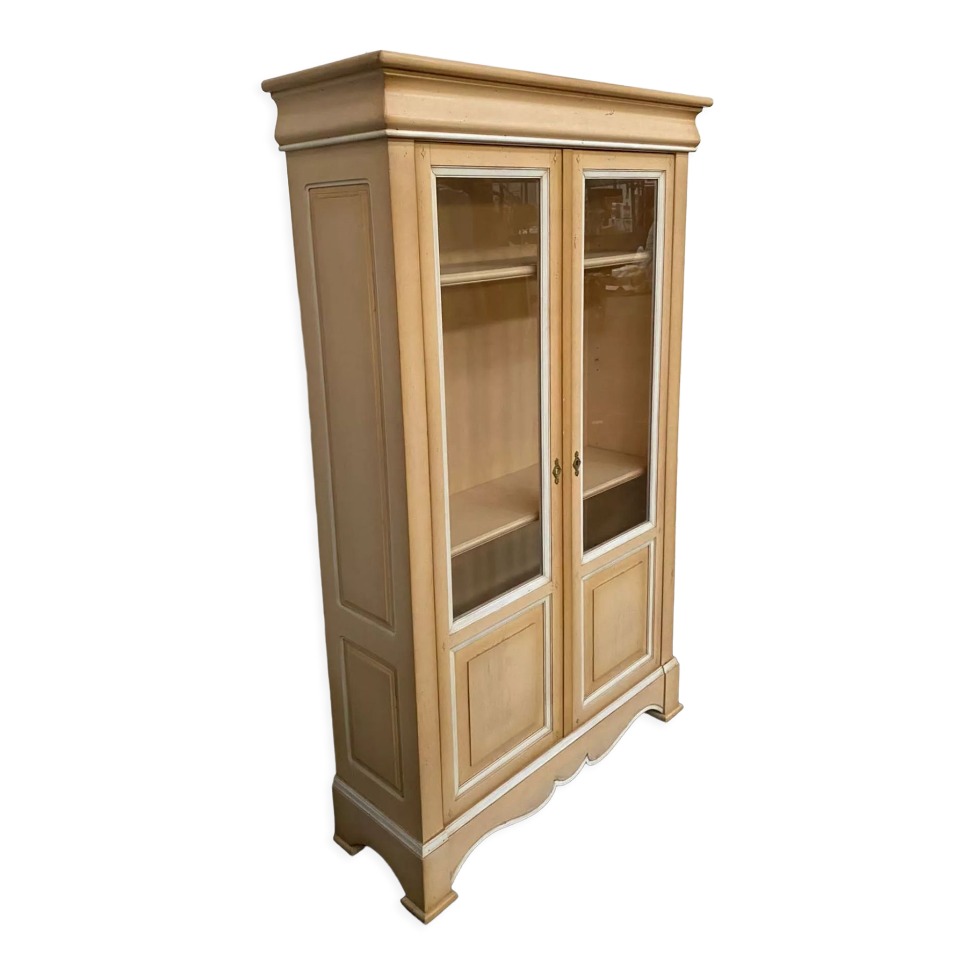 Patinated Louis-Philippe style showcase