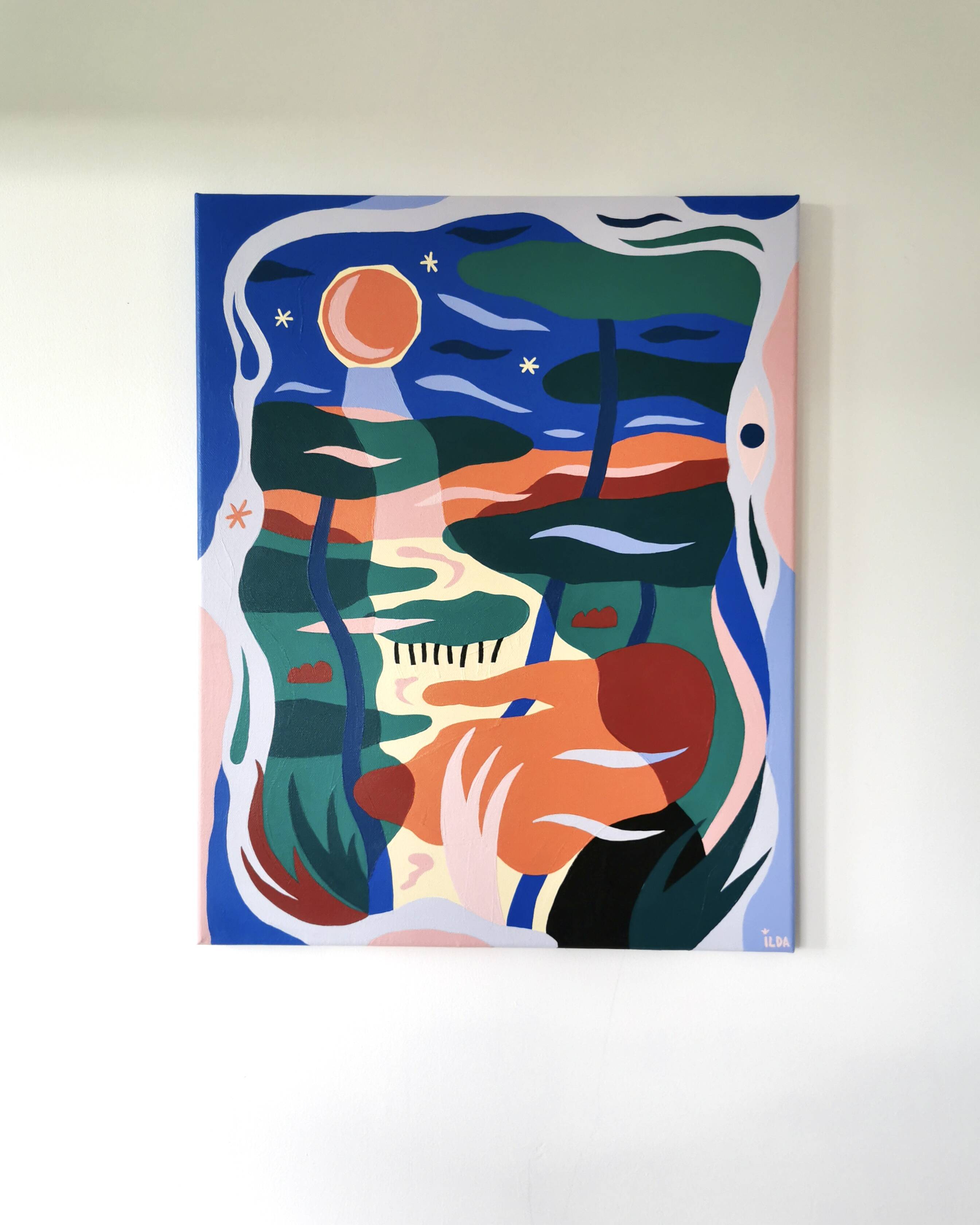 Acrylic painting on canvas - Woodland Dream