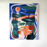 Acrylic painting on canvas - Woodland Dream