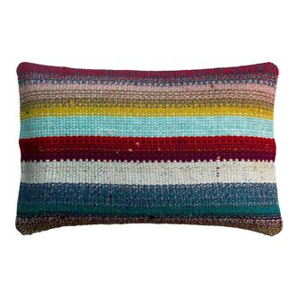 Housse de coussin vintage turque faite à la main, 30 x 50 cm