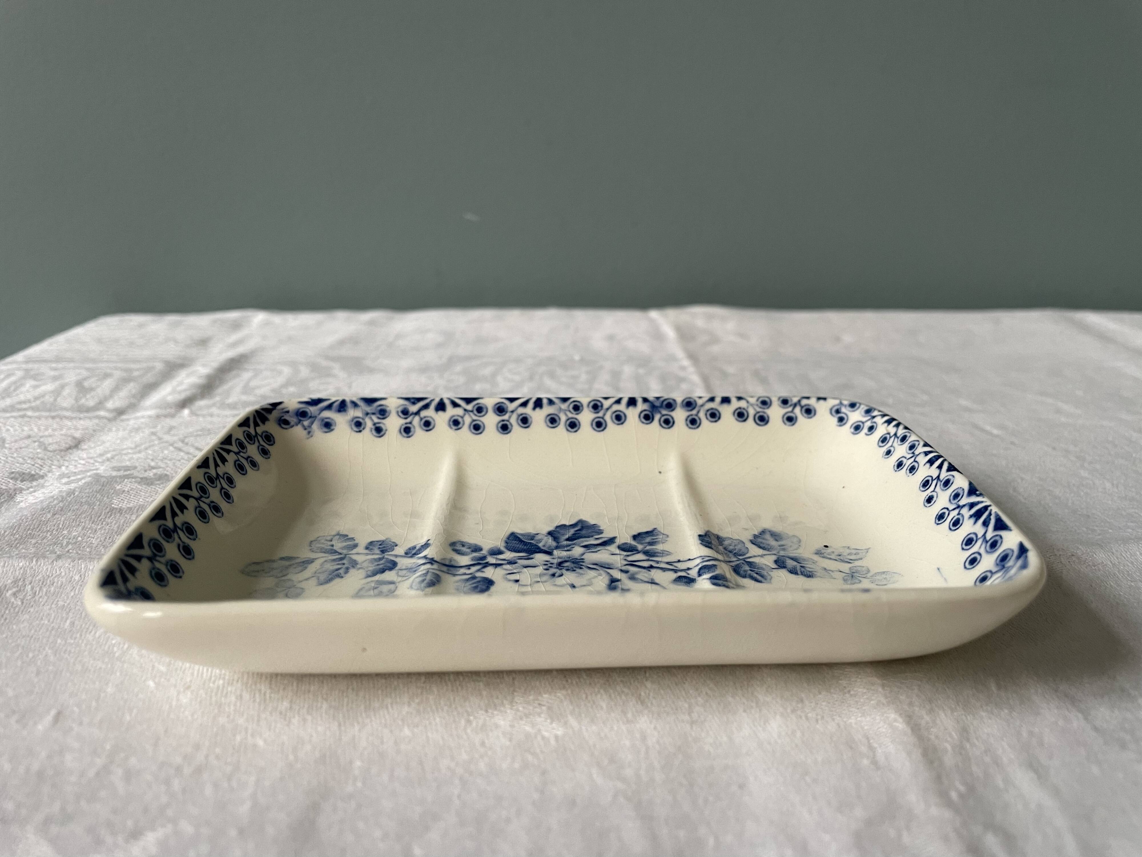 Set of a soap dish and a comb holder Terre de Fer 1900