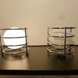 Pair of bedside lamp chrome 1970.