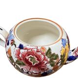 Gien earthenware tea set, peony decoration
