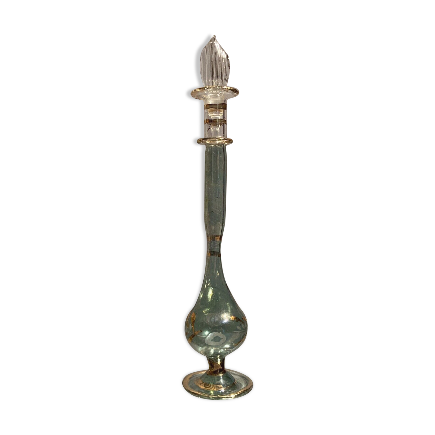 Soliflore vase in tinted glass with marbled decoration Murano Venice Very good condition Max dimensions: Height 2