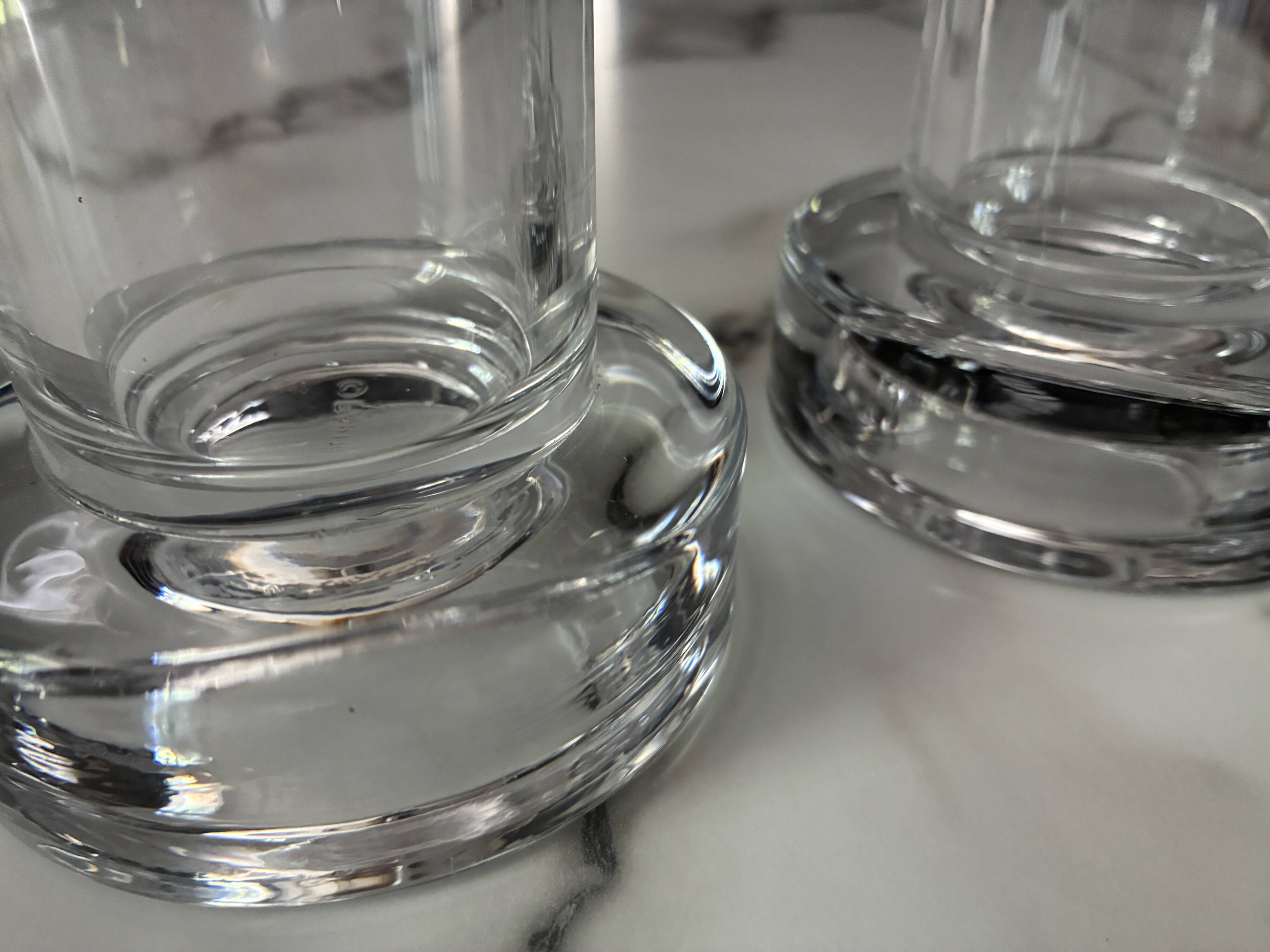 Designer glass candle holders