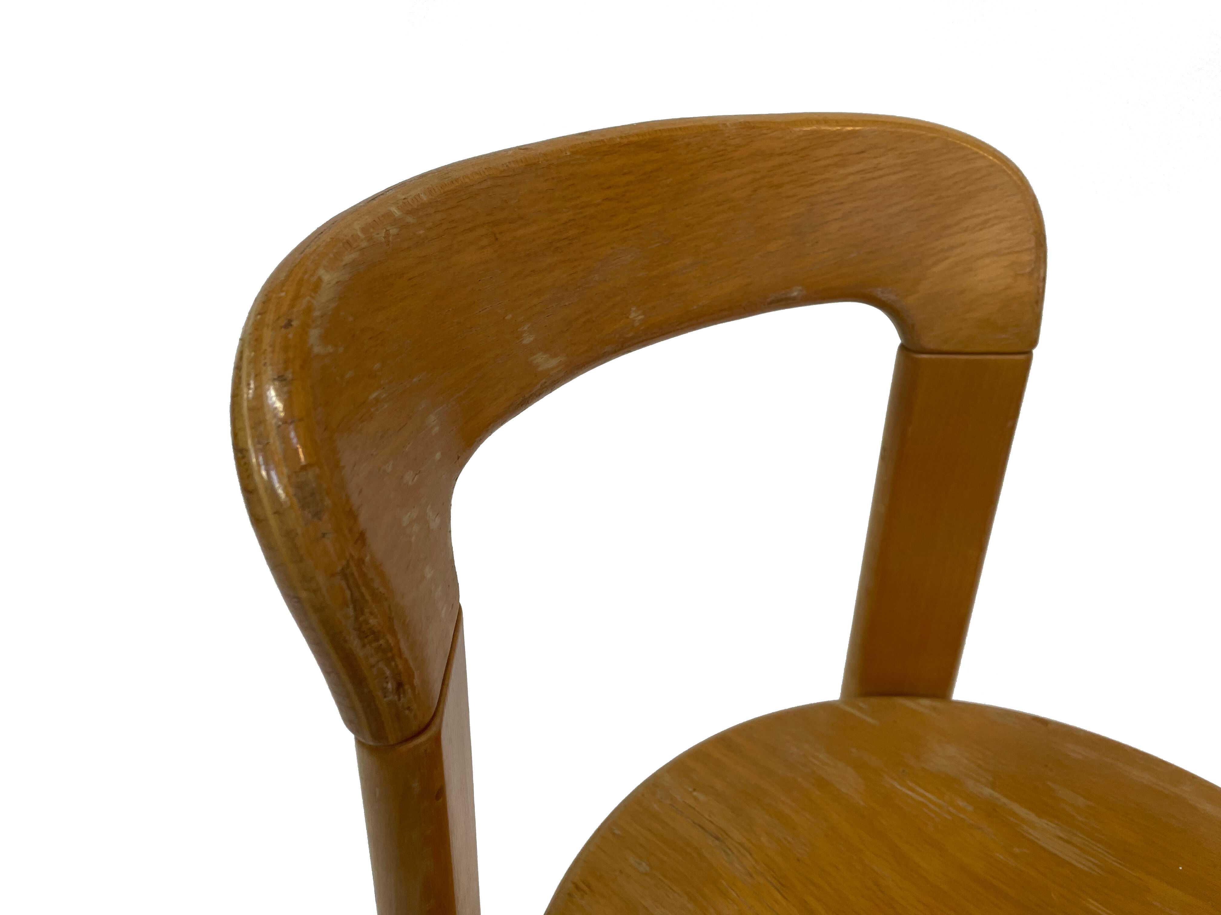 Ensemble de cinq chaises, modèle Rey 33, Bruno Rey pour Dietiker / Kusch & Co.