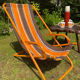 Old orange vintage deckchair