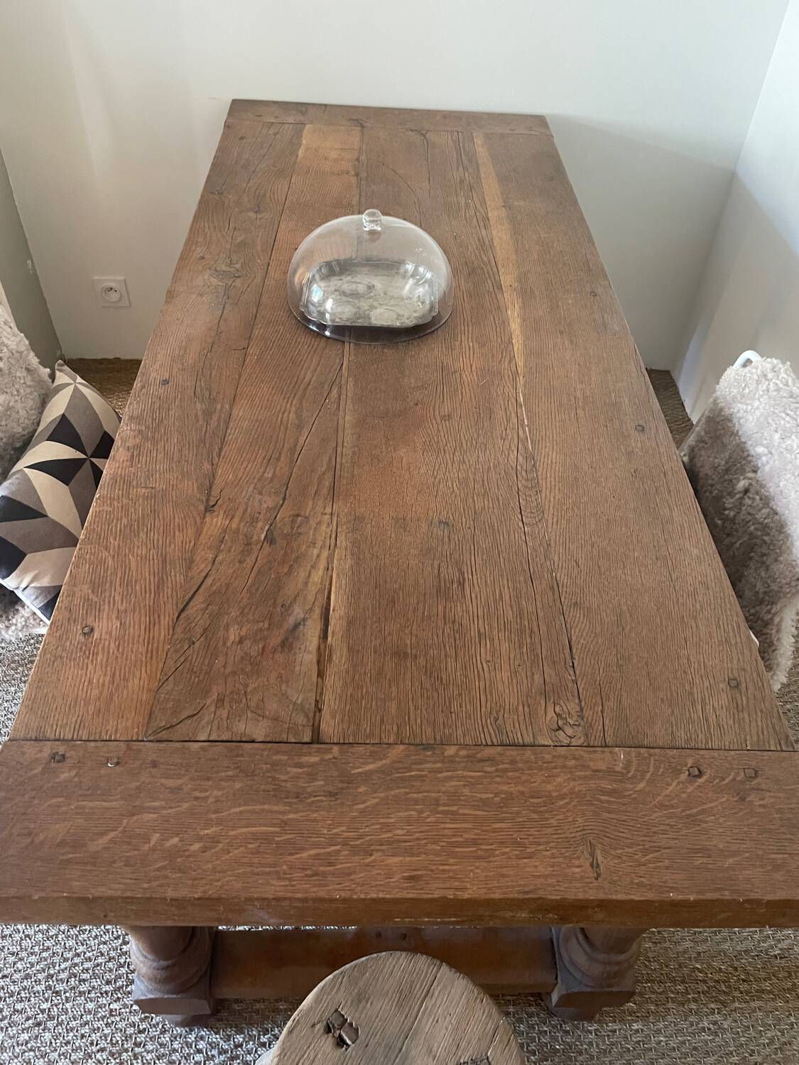 Solid oak farmhouse table