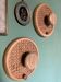 Coat Wall Hooks in Wood and Woven Cane, 1960s, Set of 2