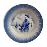 Plat creux Moulins des loups et hamage motif marine en ceramique-retro-cuisine-vintage