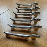 Silver metal dog knife holder