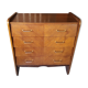 Vintage oak inclined front chest of drawers