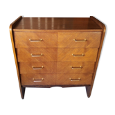 Vintage oak inclined front chest of drawers