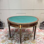 Half-moon table in mahogany from the Louis XVI period, 18th century.