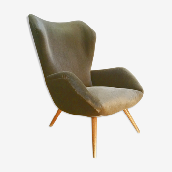 Fauteuil à oreilles des années 50