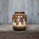 Ceramic vase VEB Haldensleben, West Germany, fat lava vase, 3054