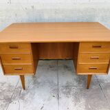 Scandinavian double-sided teak office 60s