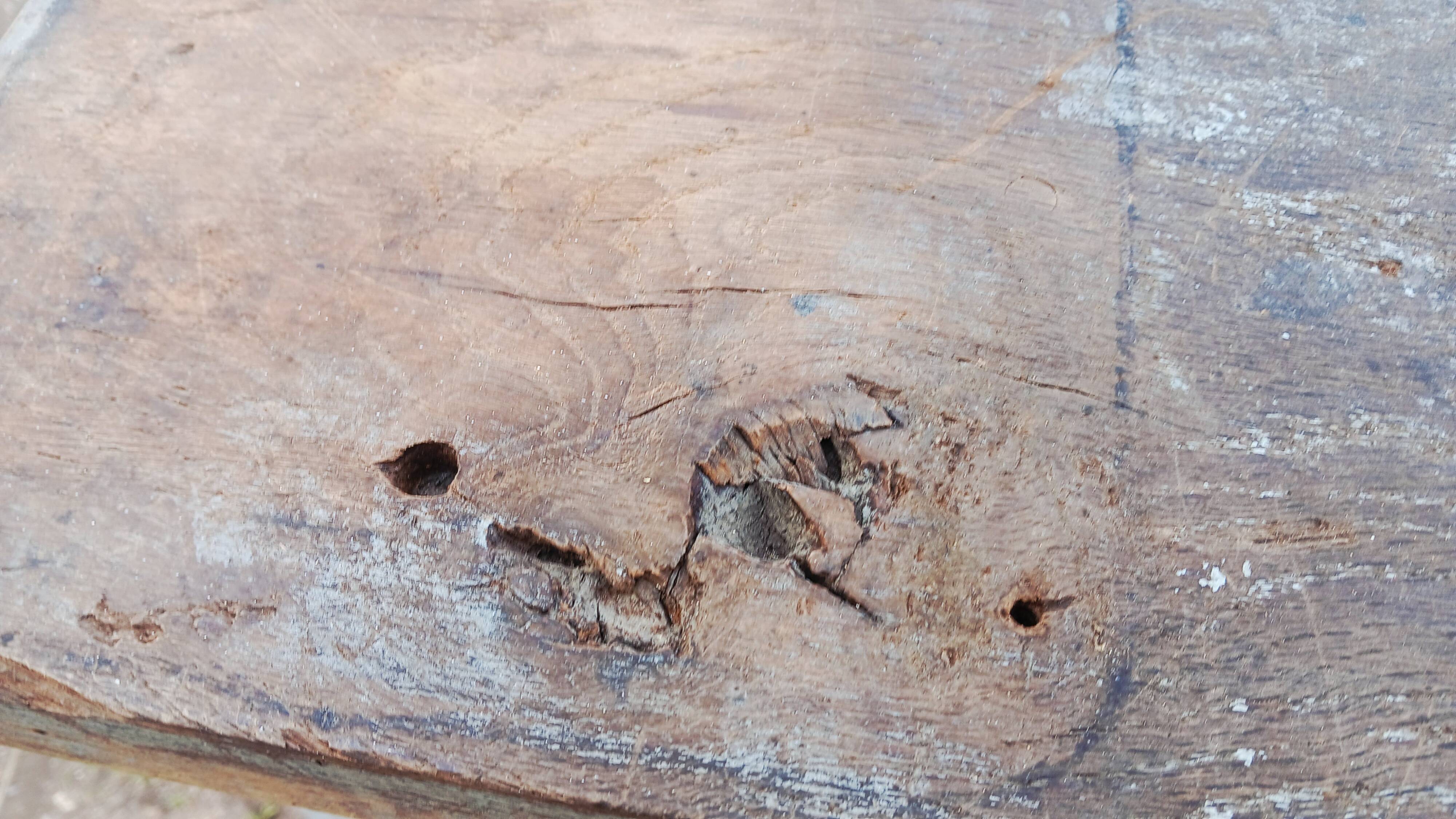 Small old garage workbench