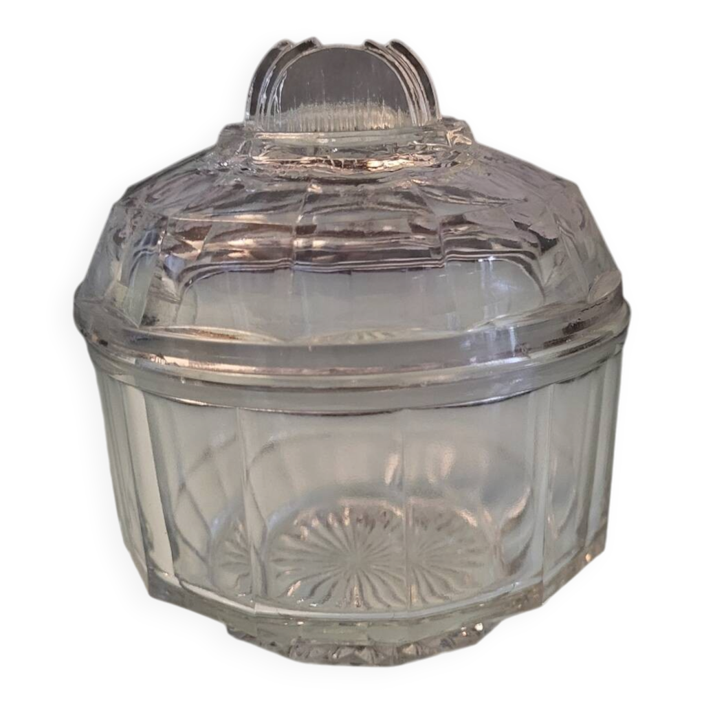 Sucrier en verre et étain - Arts de la table