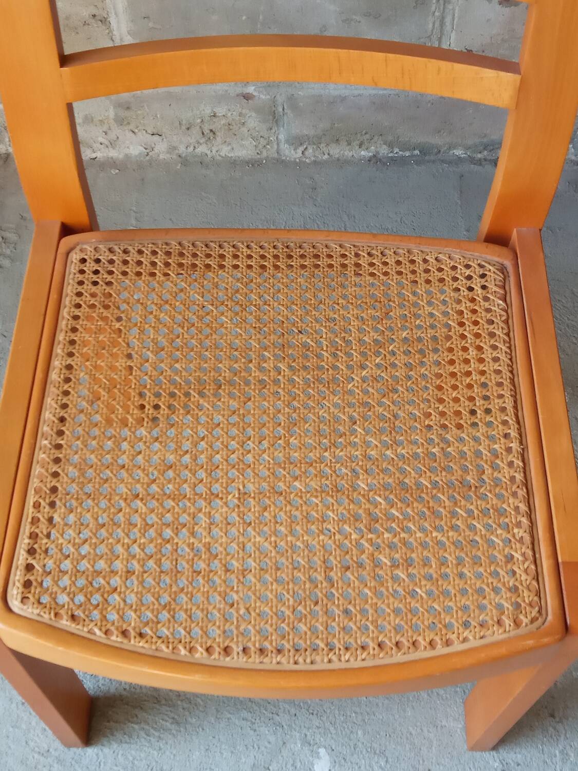 Pair of Baumann caned chairs, 70s/80s