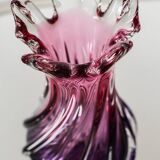 Purple blown glass vase