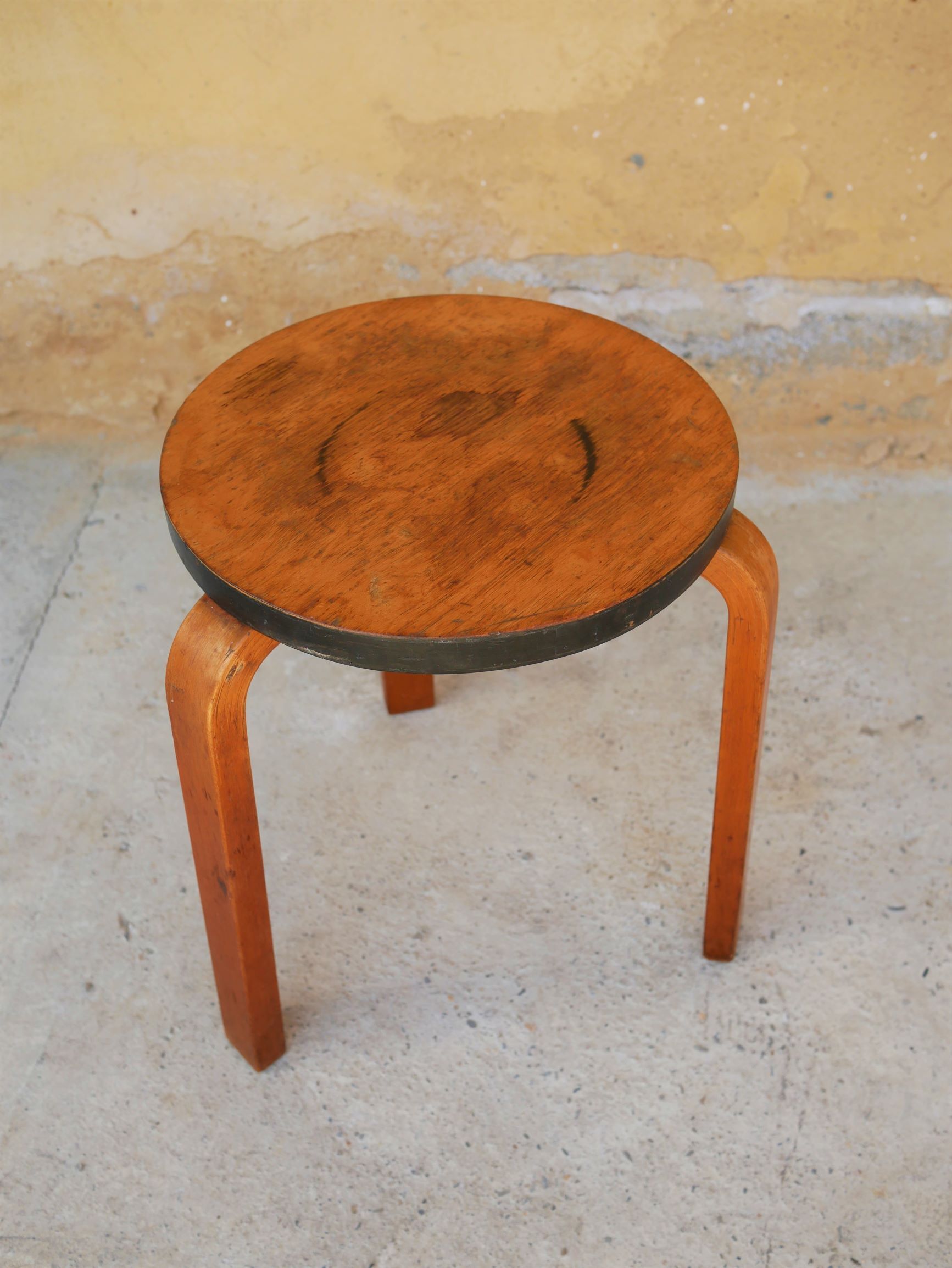 Scandinavian stool by Alvar Aalto for editions Finmar, 30 years
