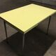 Yellow formica kitchen table with two extension cord, vintage 60s