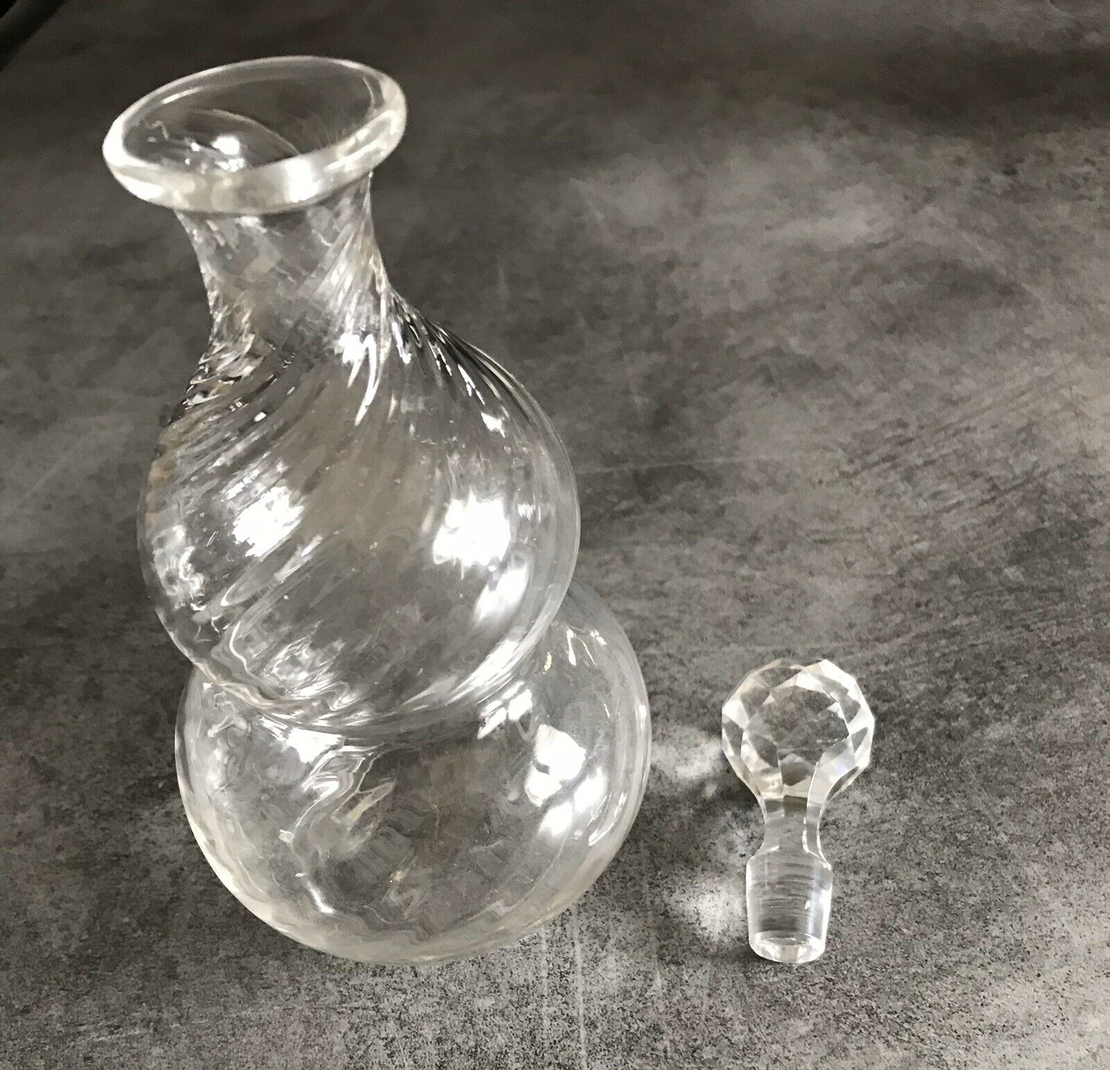 Vintage glass perfume flask height 18 cm