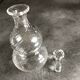 Flacon fiole de parfum en verre vintage hauteur 18 cm