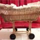 Rattan doll's cradle