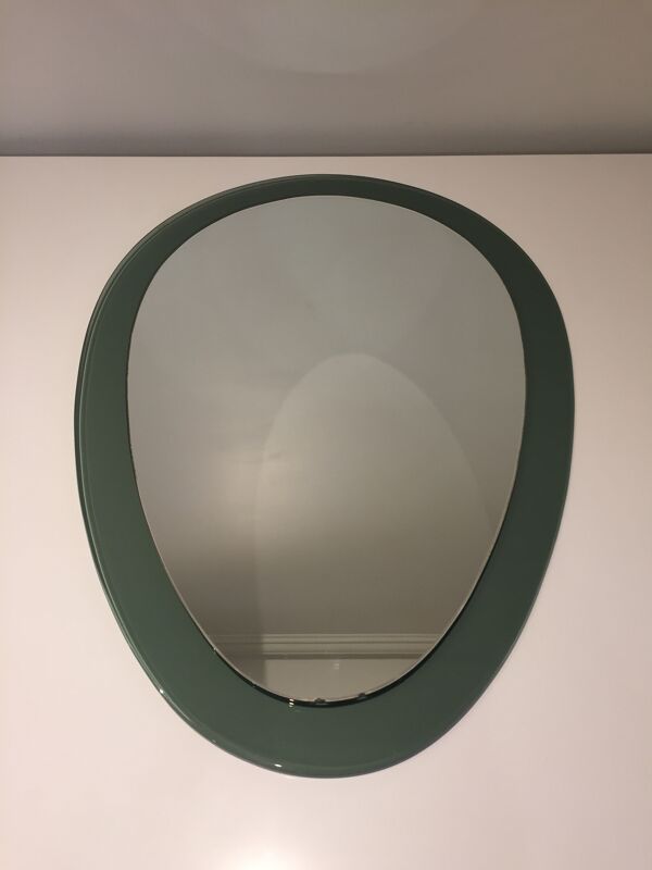 Miroir double en forme d'oeuf, design Italien, années 1960 / 1970