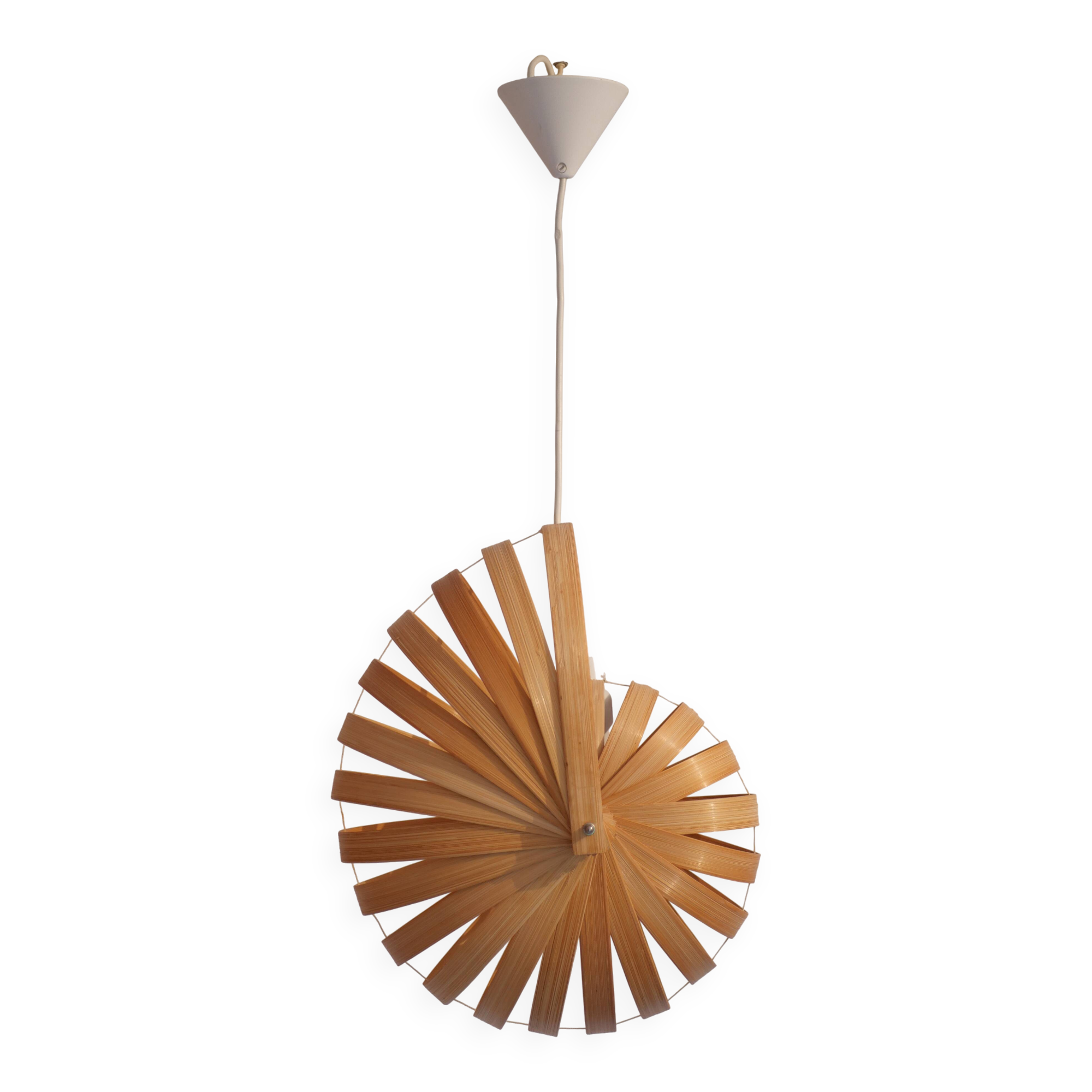 Nautilus bamboo pendant light