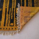 Tapis Berbère Jaune et Noir - 297 x 200 cm