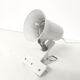 Spot lamp with clip Lita metal white 70s