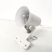 Spot lamp with clip Lita metal white 70s