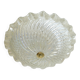 Vintage Murano Glass Sconce: Pearl Glass Wall Lamp / Handmade Flush Mount