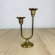Bougeoir laiton double, vintage