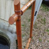 Miroir ancien en bambou vintage