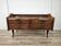 Walnut burl chest of drawers with double glass top