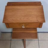 Vintage tripod oak bedside table