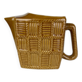Rectangular ocher ceramic pitcher