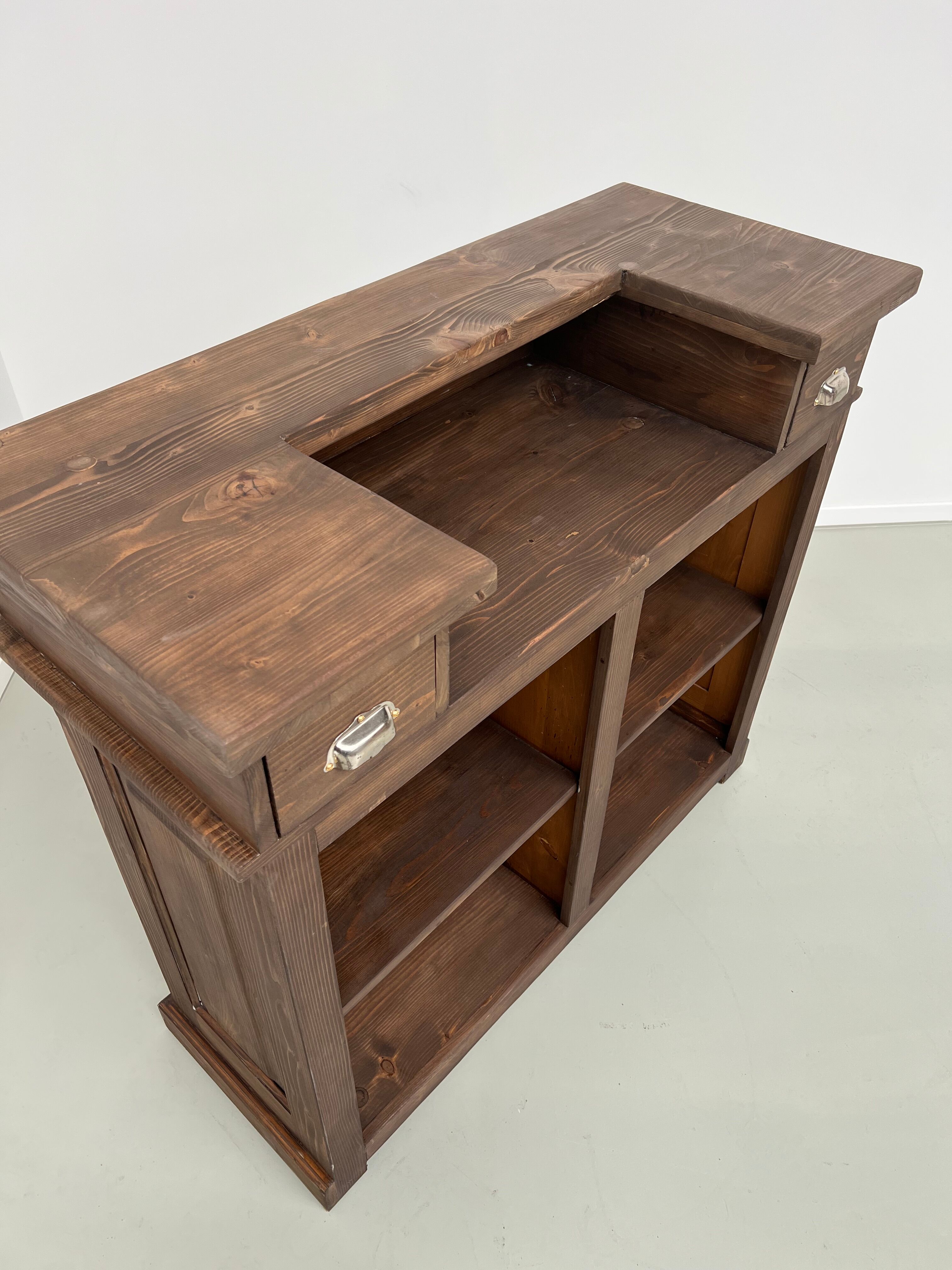 Pine trading counter completely restored